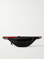 Thumbnail for your product : Christian Louboutin Leather-Trimmed Logo-Jacquard Coated-Canvas Belt Bag