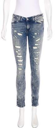 IRO Low-Rise Distressed Jeans