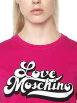 Thumbnail for your product : Love Moschino Printed Cropped Cotton Jersey T-Shirt