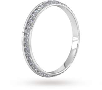 Goldsmiths 0.42 Carat Total Weight Brilliant Cut Full Diamond Set Pyramid Style Wedding Ring in Platinum