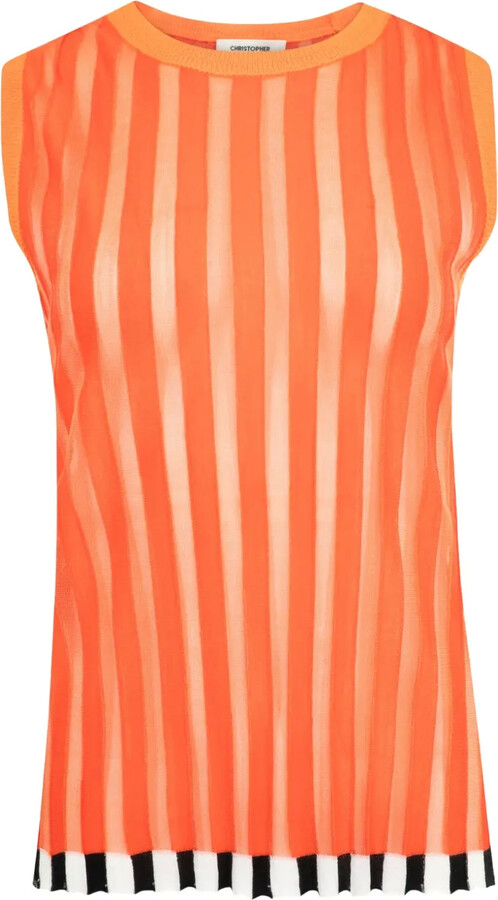 Christopher John Rogers Pleated Trim Shell Top