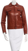Thumbnail for your product : Prada Leather Zip-Up Jacket