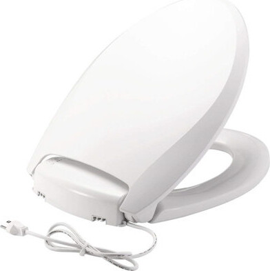 YITAHOME Radiance Heated Night Light Toilet Seat - Slow Close, Round, Durable Plastic, White
