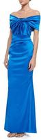 Thumbnail for your product : Talbot Runhof Govanti Adjustable Off-The-Shoulder Twist Gown, Blue