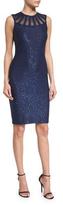 Thumbnail for your product : St. John Sequined Knit Jewel-Neck Dress, Sapphire