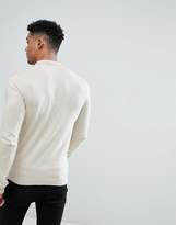 Thumbnail for your product : ASOS Design Knitted Muscle Fit Polo In Oatmeal