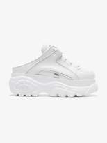 Thumbnail for your product : Buffalo David Bitton white classic backless leather flatform sneakers