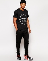 Thumbnail for your product : Boy London T-Shirt with Silver Stars Eagle Logo