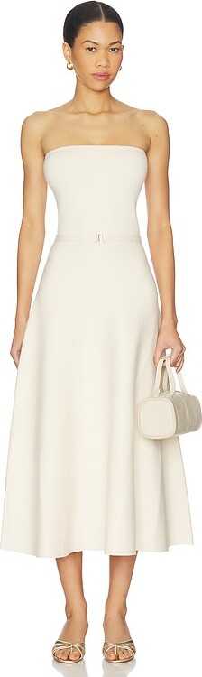 Karina Grimaldi Eira Strapless Midi Dress