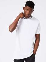 Thumbnail for your product : Topman AAA White Miracle Print Turtle Neck Longline T-Shirt