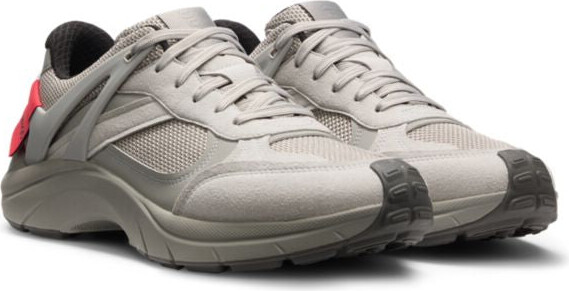 HUGO BOSS Logo-spoiler trainers in mesh and faux suede