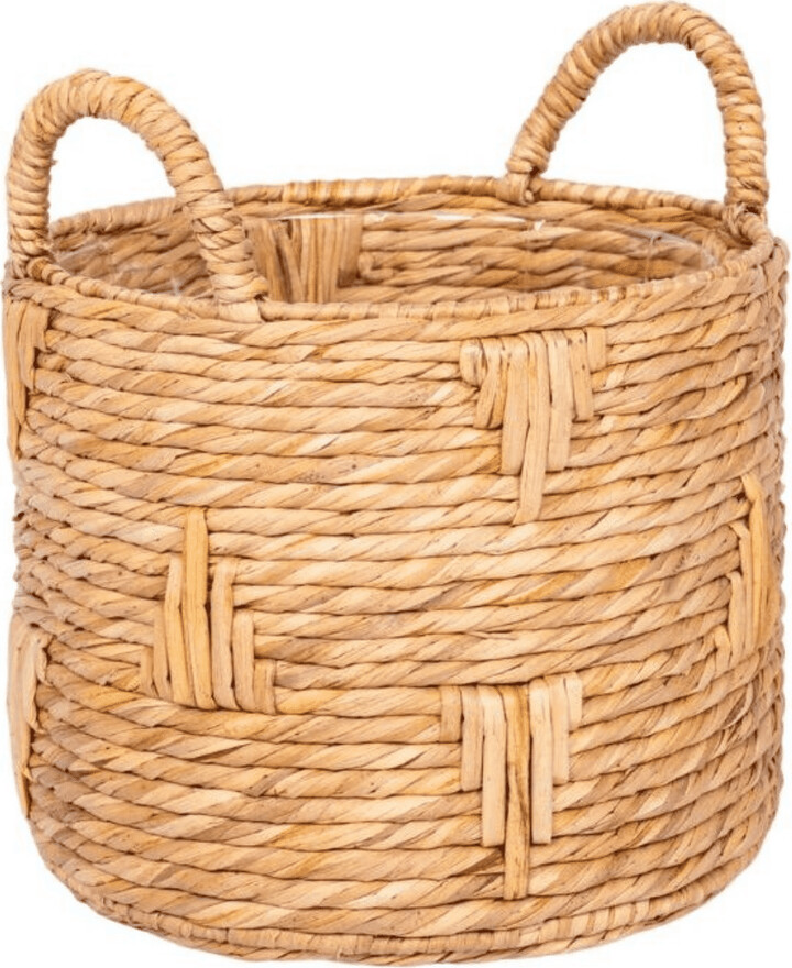 Better Homes & Gardens Athena 12" Round Bulrush Basket Planter