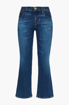 J Brand Selena cropped mid-rise bootcut jeans