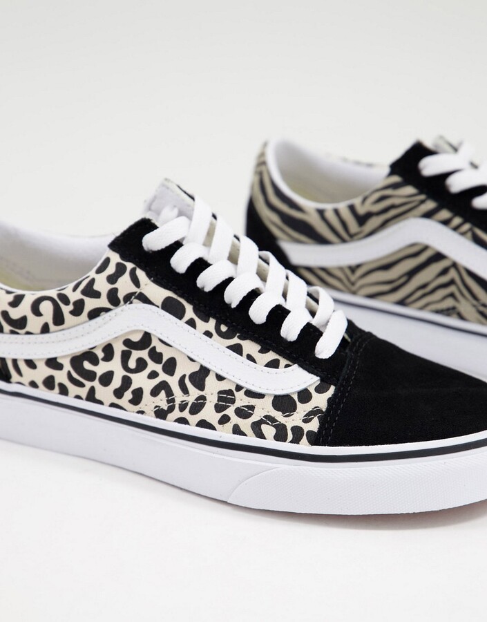 vans black leopard print