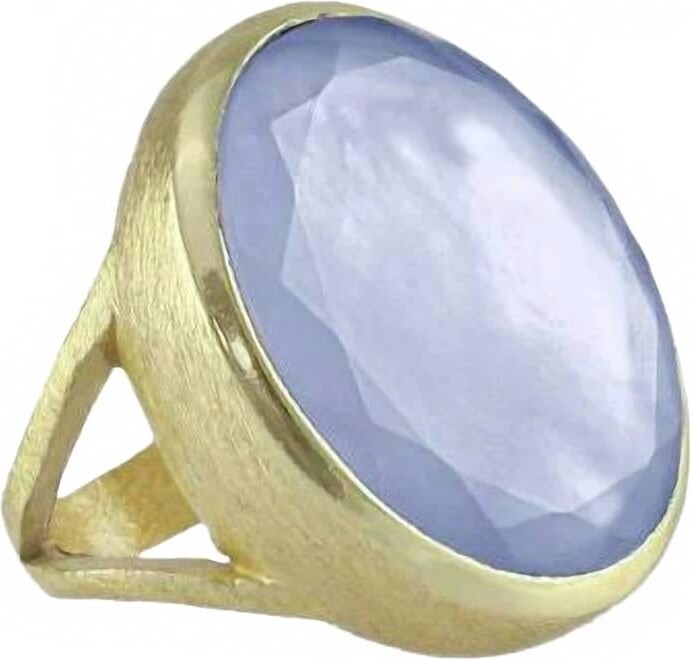 Marcia Moran Women's Large Oval Statement Ring In Tanzanite