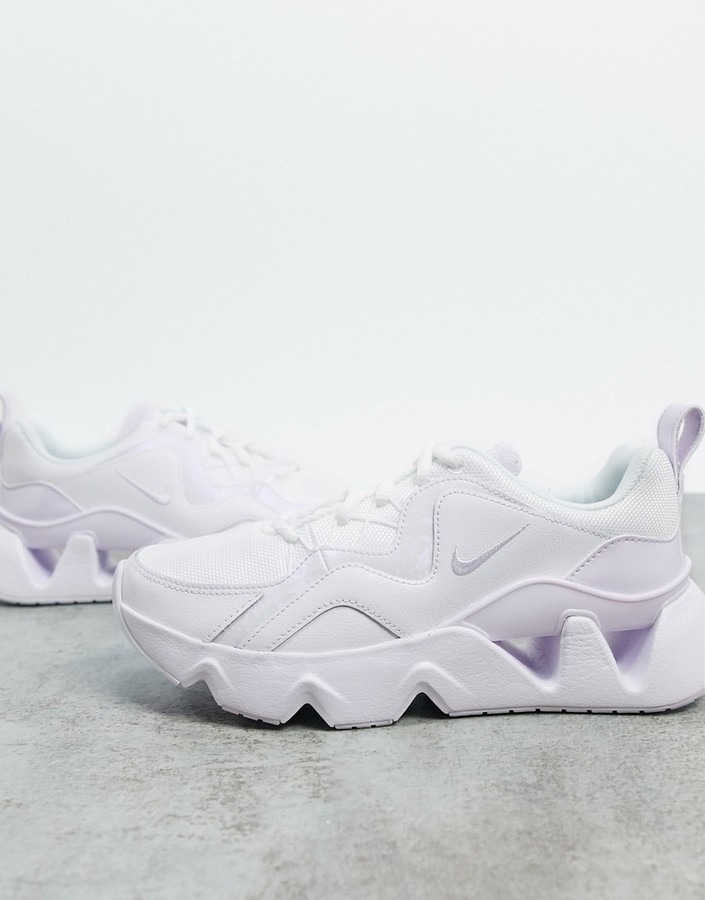Nike Ryz 365 trainers in white and lilac - ShopStyle