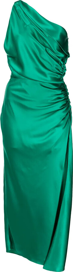light green silk dress