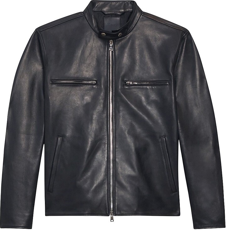 Theory Wynmore Leather Jacket - ShopStyle