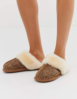 Leopard mule slippers Clearance