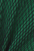 Thumbnail for your product : Rave Review Ninjas Layered Glittered Mesh And Cotton-voile Maxi Dress - Green