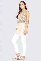 Thumbnail for your product : Select Fashion Fashion Womens White Macrame Vest - size L