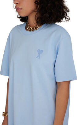 AMI Paris Tonal Ami De Coeur T-shirt, Women , Blue - ShopStyle