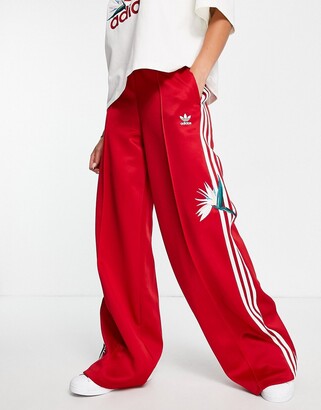 adidas x Thebe Magugu track pants in red - ShopStyle