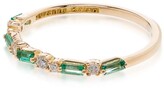 Thumbnail for your product : Suzanne Kalan 18kt Yellow Gold Emerald And Diamond Baguette Ring