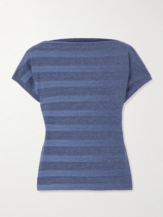 Our Legacy Sailor Striped Cotton-blend Jersey T-shirt - Blue