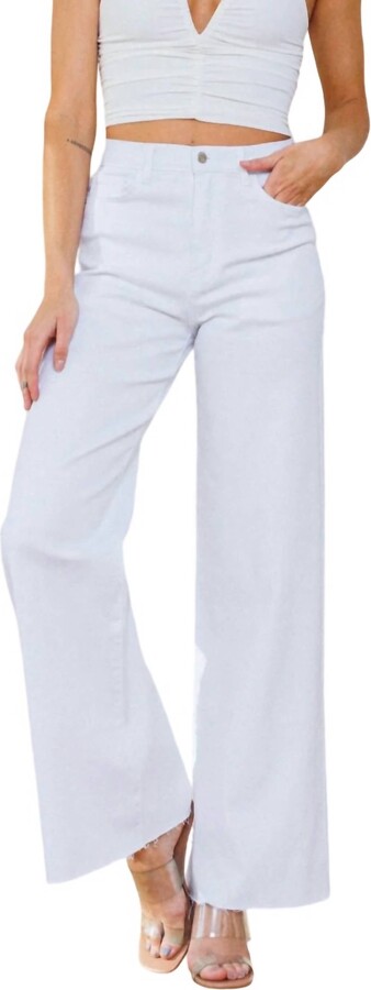 Pistola Denim Kinsley Mid Rise Ultra Flare Jeans In Le Blanc