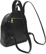 Thumbnail for your product : Love Moschino Embellished Smooth And Lizard-effect Faux Leather Backpack