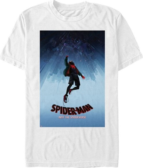 Marvel Men'sMarvelSpider-Man:IntotheSpider-VerseFallT-Shirt-White-XLarge