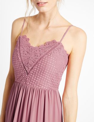 Marks and Spencer Floral Lace Gathered Hem Midi Dress
