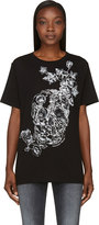 Thumbnail for your product : Alexander McQueen Black Floral Skull T-Shirt