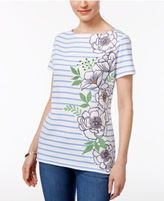 Thumbnail for your product : Karen Scott Striped Embellished Top, Created for Macy's