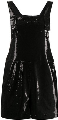 P.A.R.O.S.H. Sequin Embroidered Square Neck Playsuit