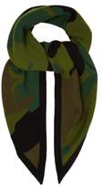 Thumbnail for your product : Burberry Camouflage Wool Blend Bandana Scarf - Womens - Khaki