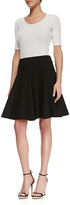 Thumbnail for your product : Halston Circle Ponte Godet Skirt, Black