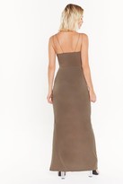 Thumbnail for your product : Nasty Gal Womens If Slit Ain't Broke Slinky Maxi Dress - Green - 10