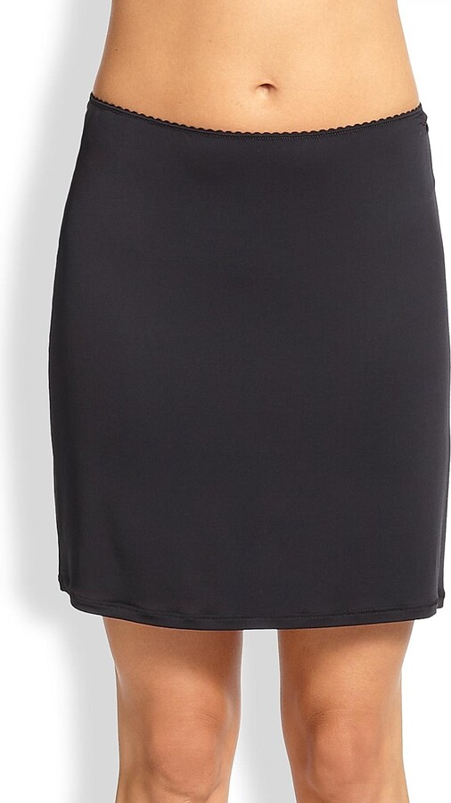 Hanro Women's Satin Deluxe Half Slip - Black - Size XS