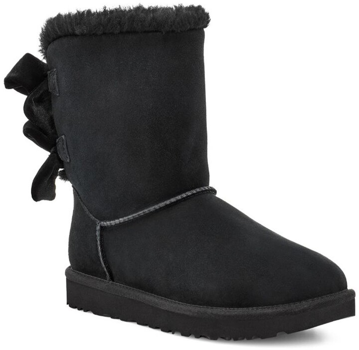 UGG Bailey Bow Velvet Ribbon Faux Fur Lined Boot - ShopStyle