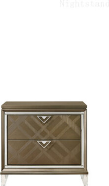 Rosdorf Park Bedroom Nightstand, Nightstand with Acrylic Support Legs