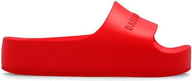 Balenciaga Women's Red Slide Sandals | ShopStyle