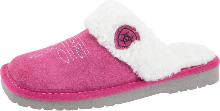 Ariat Women's Jackie Square Toe Suede Slipper In Very Berry Pink