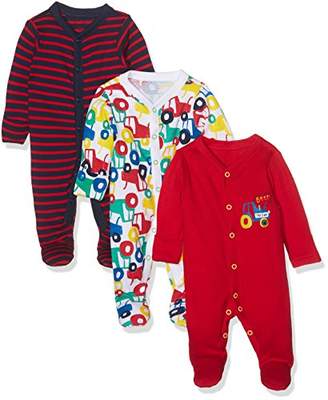 Mothercare Tractor Sleepsuits - 3 Pack, Multi, (Manufacturer Size:50)