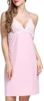 Thumbnail for your product : Ekouaer Women's Plus-Size Cotton Chemise with Spaghetti Strap