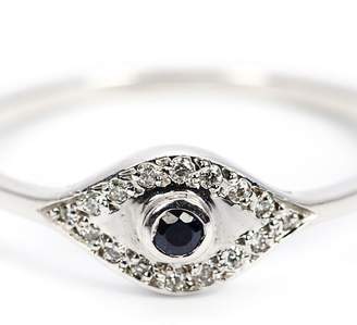 Ileana Makri sapphire and diamond eye ring