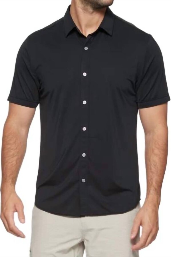 Flags & Anthem Fernley Short Sleeve Commuter Shirt In Black