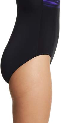Reebok Rippling Water High Neck One-Piece Swimsuit - Extended Sizes Available