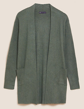 Marks and Spencer Soft Touch Ribbed Longline Cardigan ShopStyle